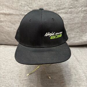 Adult Kawasaki Ninja ZX-6R 636 Motorcycle Hat Adjustable Snapback Black